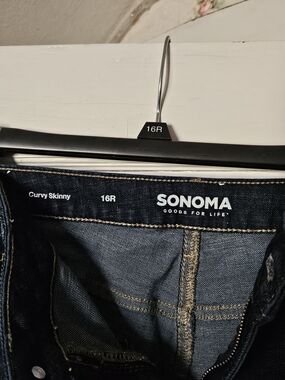 SONOMA Curvy Skinny Women’s Jeans in Dark Blue Size 16R